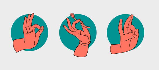 Buddha Purnima typography and elegant Buddha hand mudra vector illustration for social media templates, banner ads, and invitation cards.