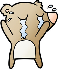 crying bear cartoon chraracter