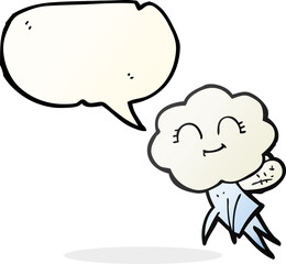 freehand drawn speech bubble cartoon magical creature