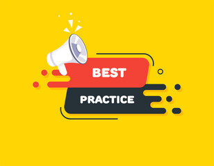 Best practices. Flat, color, banner best practice. Vector illustration.