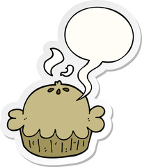 cartoon pie with speech bubble sticker