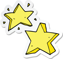 sticker of a cartoon star