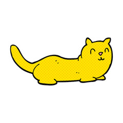freehand drawn cartoon cat