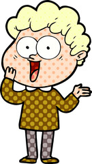 Fototapeta premium cartoon happy man