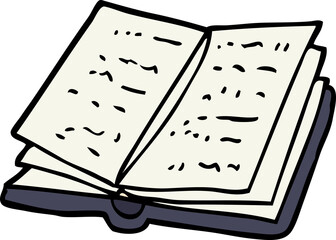 cartoon doodle open book