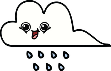 cute cartoon of a rain cloud
