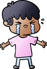 cartoon boy crying