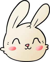 cartoon rabbit face