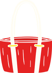 hand drawn cartoon doodle of a red big bag