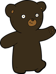 cartoon black bear cub