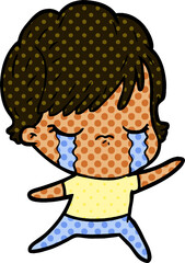cartoon woman crying