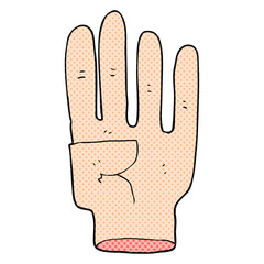 Obraz premium freehand drawn cartoon hand