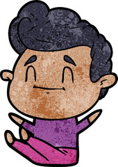 happy cartoon man