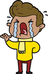 cartoon crying man