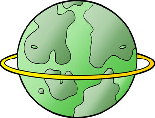 cartoon alien planet
