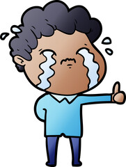 cartoon man crying