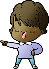 cartoon woman talking