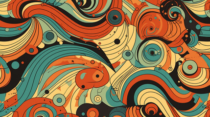 Fototapeta premium Abstract pattern colorful with retro gradient