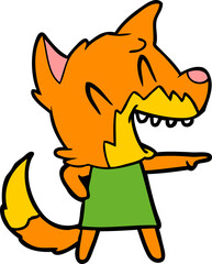 laughing fox cartoon