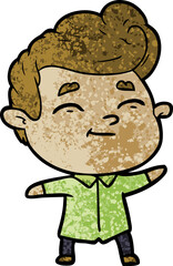 happy cartoon man