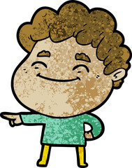 cartoon friendly man