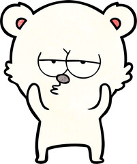 bored polar bear cartoon