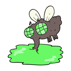 freehand drawn cartoon gross fly