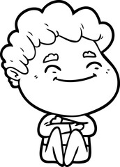 cartoon friendly man