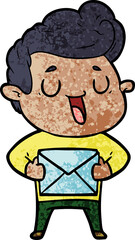 happy cartoon man
