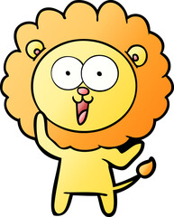 happy cartoon lion