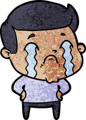 cartoon man crying