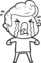 cartoon crying man