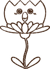 Flower Charcoal Drawing