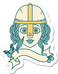 sticker of a human fighter