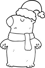 cute cartoon christmas bear