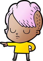 cartoon woman