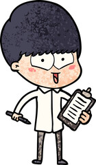 cartoon happy boy