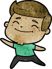 happy cartoon man