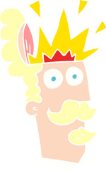 flat color illustration of man with exploding head