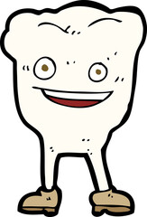Obraz premium cartoon happy tooth character