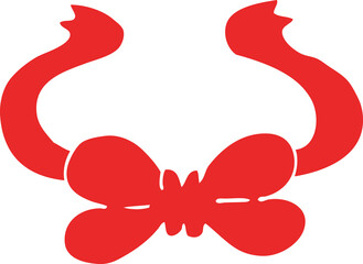 cartoon doodle bow tie