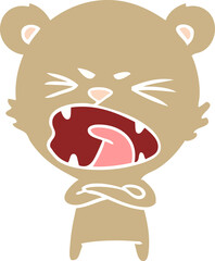 flat color style cartoon bear