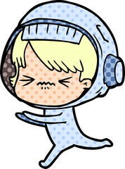 angry cartoon space girl