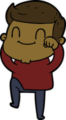 cartoon friendly man