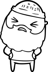 cartoon man with beard