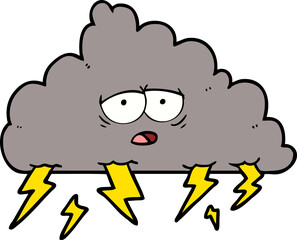 cartoon storm cloud
