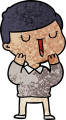 cartoon happy boy