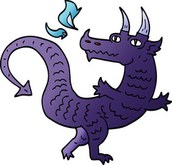 cartoon doodle magical dragon