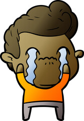 cartoon man crying