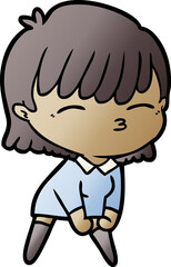 cartoon woman